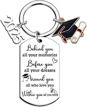 [Aisity] Class Of 2023 Graduation Keychain for Seniors Students Masters Nurses Students College High Student Graduation Gifts