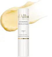 d’Alba Italian White Truffle Nourishing Serum Lip Balm, Vegan Skincare, Hydrating Lip Balm with White Truffles for All Skin Types, Glowy Finish, Hypoallergenic, Safe for Sensitive Skin, Korean Skincare