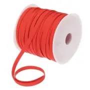 1/4 Inch Double Fold Bias Tape Polyester Continuous Bulk Bias Tape Red 55 Yards
