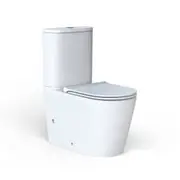 700*385*820mm Aquaperla Arrow Sergio Dual Washdown Two-piece Ceramic Gloss White Rimless Back To Wall Toilet