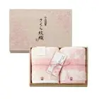 IMABARI KINSEI Sakura Monori Face Towel 2pcs Wood Box set Made in Japan
