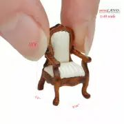 1:48 1/4" quarter scale handcrafted Victorian Rococo chair dollhouse miniaturure