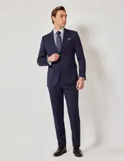 Hawes & Curtis Dark Blue Italian Wool Slim Fit Suit | 1913 Collection Size: One Size
