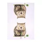 Ashdene Bush Buddies Wombat Cotton Tea/Kitchen Towel Dry Dish Glass Cloth White