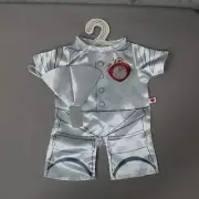 BUILD A BEAR Wizard of OZ Silver Tin Man Costume Outfit Hat 80th Anniversary