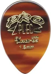 D'Andrea PRO-358 Pro Plec 1.5mm Guitar Pick with Shell Finish (12 Piece Pointed Teardrop)