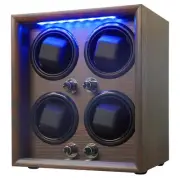 Oryx Watch Winder 4 Rotator Box Automatic Rotating Watch Case with LED Light,...