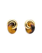 kate spade new york Interlock Tortoiseshell Look Stud Earrings
