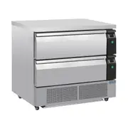 Polar U-Series 2 Drawer Counter Fridge Freezer 4xGN - Under Bench Freezers (DA996-A) - DA996-A