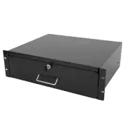 New 3U Drawer Rack Mount DJ 19'' Rack Case Equipment Deep Drawer 3Space Lockable