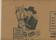 1950 Bond Bread Hopalong Cassidy Book Cover- Foam Board Backed & Sealed