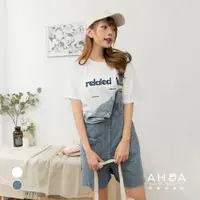 在飛比找蝦皮商城優惠-AHUA阿華有事嗎 韓系女裝 字母Related印花短袖T恤