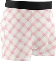 [FRODOTGV] White Pink Buffalo Checks Mens Boxer Briefs Shorts Running Underwear for Men Compression Interiores Para Hombres