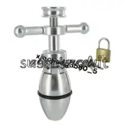 Newest Male Stainless Steel Chastity Lock Openning Stopper Lockable Device
