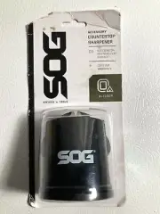 NEW SOG SH-02 Countertop Pull-Through Knife Blade Sharpener - Black Lightweight