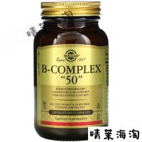 維生素 美國Solgar 維生素B族 複合B50 維他命B群B3 B5 B6 B12 生物素 100【晴茉海淘】8.26