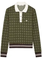 Wales Bonner Power Intarsia Stretch-cotton Polo Shirt - Brown - S (UK8-10 / S) S (UK8-10 / S)