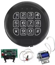 Gun Safe Lock Replacement with Solenoid Lock Black Keypad Safe Electronic Lock