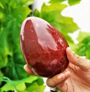 Large Red Jasper Crystal Egg Hand Carved Crystal Home Office Decorative Egg