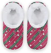 [Caihoyu] Slipper for Kids Girls Boys Fuzzy Fleece Anti-Slip Rubber Sole Comfy Slippers Bedroom Home Office Travel Yoga