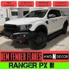Matt Black OEM Fender Flares Black Guard Trim Fits To Ford Ranger PX3 2018-2022