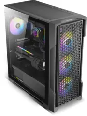 Antec AX90 Mid Tower ATX RGB Computer Gaming Case with Glass Panel, Black