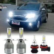 For Honda CRV CR-V 2007-2014 LED Headlight Fog Lights High&Low Beam Bulbs Kit (for: Smart)