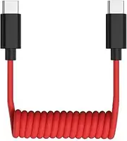 USB C to USB C Microphone Cable for RODE VideoMic Go II /Wireless Go II , DJI Mic 1/2, SC16/SC22 USB C Cable, Audio Coiled Cord Mic Cable for DJI Pocket 3 / Action 2/3 / 4 Camera (NOT for Charging)