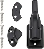 VGOL Caravan Door Retainer Catch Swivel Latch Door Bracket Door Catch with Screws Caravan Motorhome Caravan Boat Campervan Trailer Latch Motorhome Accessories, Black