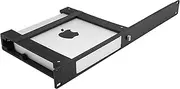 [THINGSINRACK] Apple Mac Mini Rack Mount 19inch 1U with Remote on/Off Button Injection Molded Plastic, TIRAPPLEMINI19I1UBLK