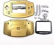 Replacement Housing Shell Case Cover Skin for Gameboy Advance GBA Console Color Gold Plastic
