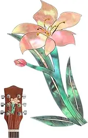Guitar Headstock Decal - Magnolia Bird Headstock Decal,Removable Stickers, Musical Instruments Decorations, Inlay Sticker for Guitar Headstock