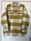 Universal Thread Women's Brushed Oversized Shacket Yellow Plaid Jacket Size XL