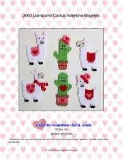 Llama and Cactus Valentine Magnets- Plastic Canvas Pattern or Kit