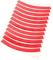 LIFKOME 12pk Boys and Girls Bike Reflective Stickers White Reflective Tape Bike Strip Safety Warning Stickers