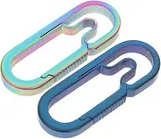 [BESPORTBLE] Titanium Alloy Keychain Outdoor Key Tags Key Chain Key Hook Hanging Buckle Hiking Sports Tool Alloy Carabiner Titanium Alloy Buckle Waist Suspending Buckle Metal Hook