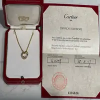 在飛比找PopChill優惠-[二手] CARTIER 玫瑰金三環項鍊Trinity系列