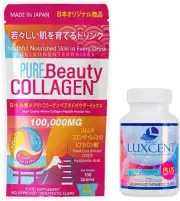Pure Beauty Collagen & Luxcent Glutathione Caps Duo, Japan Made & Formulated - 1