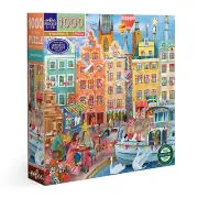 eeBoo 1000 Pc Puzzle – Stockholm Kids Puzzle Family Puzzle 06042