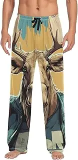 [XYMZR] Soda Moose Funny Men's Pajama Bottoms Lounge Pajama Pants Sleep Bottoms with Pockets for Men S
