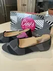 Skechers Cleo Sherlock Ballet Flats Shoes Black Gray 44731 Womens Sz 5 NEW Box