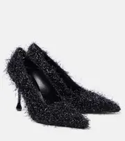 [Jimmy Choo] Jimmy Choo Ixia 95 tinsel pumps AU 10.5 black