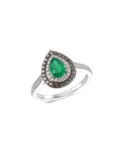 Le Vian Costa Smeralda Emeralds 14K 0.92 ct. tw. Diamond & New Emerald Half-Eternity Ring