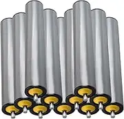 Conveyor Rollers 1" 1.5" 1.6" 2" 2.4" Dia Industrial Conveyor Roller, 8 10 12 14 16 17 18 20 26 30 36 40 Length Conveyor Roller, Conveyor Roller for DIY Projects Factories(11set D40mm/1.6",L 450mm/17