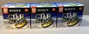 New Sony CD-R74 CRM74 Audio Music CDR Blank Recordable Discs 10 Pack X 3