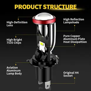 【狂飆】H4 H17 HS1 LED新版魚眼 大燈 9003 HB2 LED汽車大燈燈泡 機車大燈燈泡 車燈 大燈 霧燈