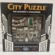 Thinkfun City Puzzle, The Builder's Challenge Metal Construction Desktop Display