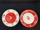 NWT 2 Sonoma Cherries Jubilee Dinner Plates 10⅞” 11” Kohls Dinnerware DPM1 DPM 2