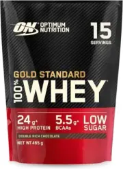 Lot of 2: Optimum Nutrition Gold Standard 100% Whey Double Rich Chocolate 465g