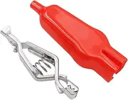 Metal Wire Clamps – Heavy-Duty Cable Clamps, Rubber Cushioned Pipe Clamps | 10Pcs 75mm Electrical Spring Clips with Insulated Cover, Testing Connection Gear for Circuit Connection Electrical Testing